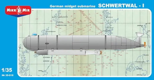 Micromir 1/35 German midget submarine SCHWERTWAL-I Plastic Model Kit - Franklin Hobbies Ltd