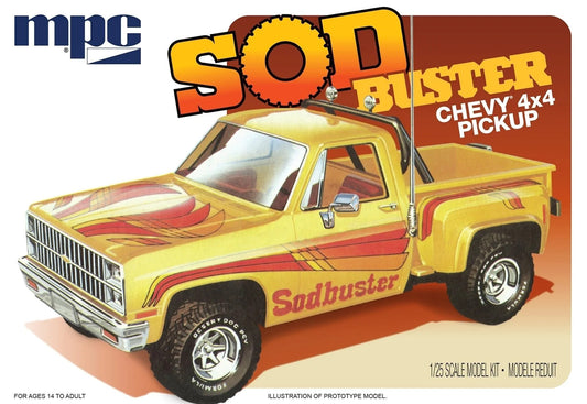 MPC 1/25 1981 Chevy Stepside Pickup Sod Buster Plastic Model Kit