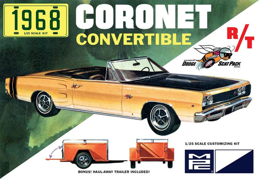MPC 1/25 1968 Dodge Coronet Convertible w/Trailer Plastic Model Kit