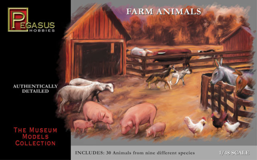 Pegasus 1/48 Farm Animals (30 piece set)