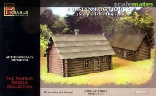 Pegasus 1/72 Russian Log Houses (2) Plastic Model Kit
