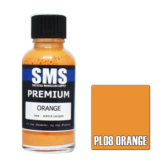 SMS Premium Acrylic Lacquer Orange 30ml The Scale Modellers Supply