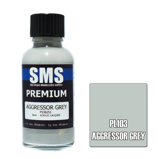 SMS Premium Acrylic Lacquer Aggressor Grey FS36251 30ml