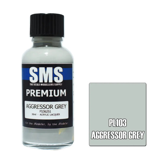 SMS Premium Acrylic Lacquer Aggressor Grey FS36251 30ml The Scale Modellers Supply
