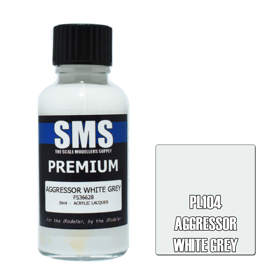 SMS Premium Acrylic Lacquer Aggressor White Grey FS36628 30ml