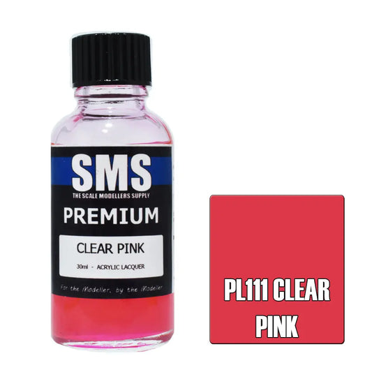 SMS Premium Acrylic Lacquer Clear Pink 30ml The Scale Modellers Supply