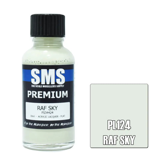 SMS Premium Acrylic Lacquer RAF Sky FS34424 30ml The Scale Modellers Supply