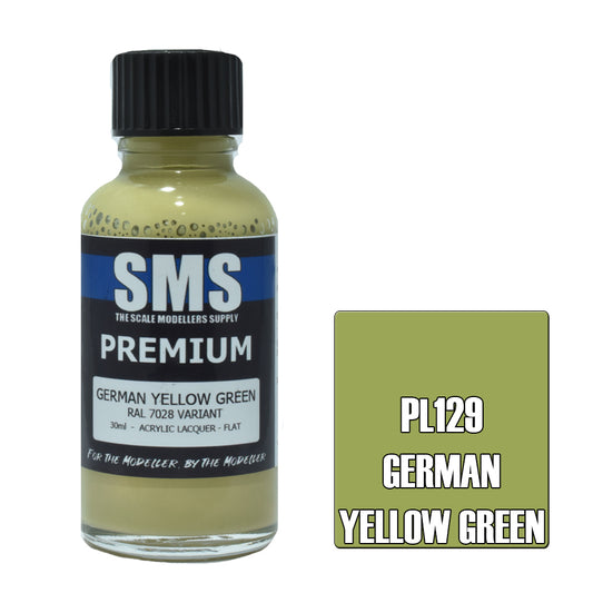 SMS Premium Acrylic Lacquer German Yellow Green RAL7028 (Early War Variant) 30ml