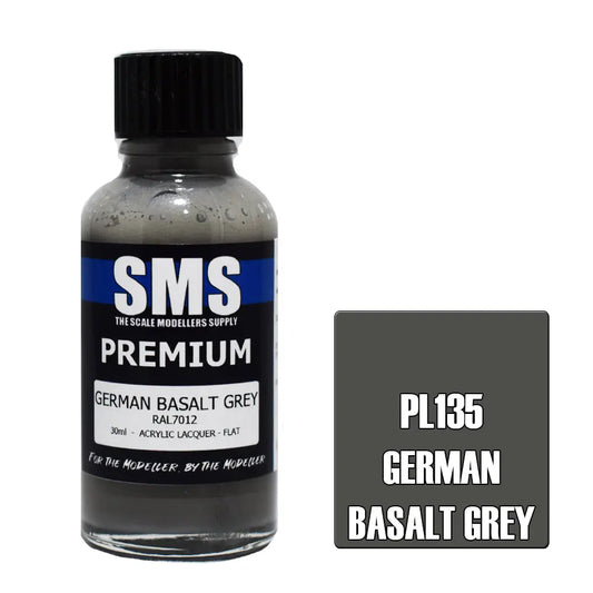 SMS Premium Acrylic Lacquer German Basalt Grey RAL7012 30ml The Scale Modellers Supply