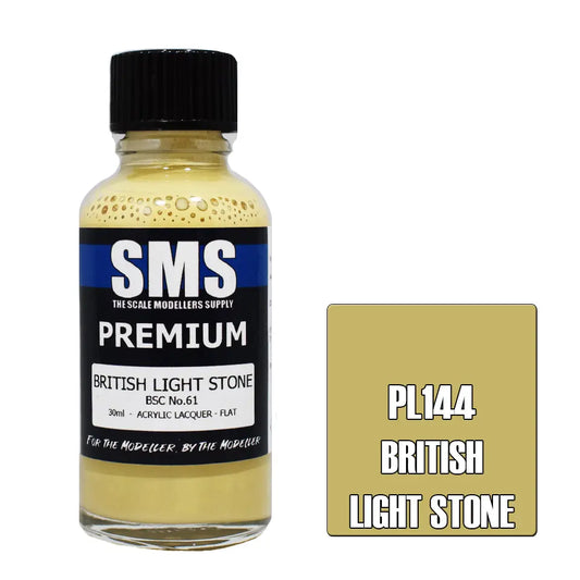 SMS Premium Acrylic Lacquer British Light Stone BSC No.61 30ml The Scale Modellers Supply