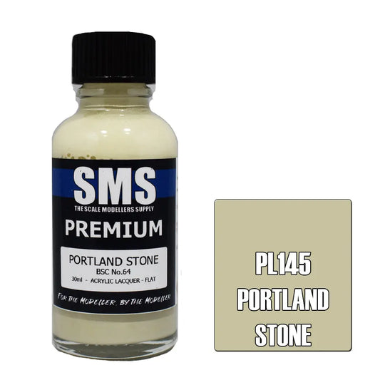 SMS Premium Acrylic Lacquer Portland Stone BSC No.64 30ml The Scale Modellers Supply