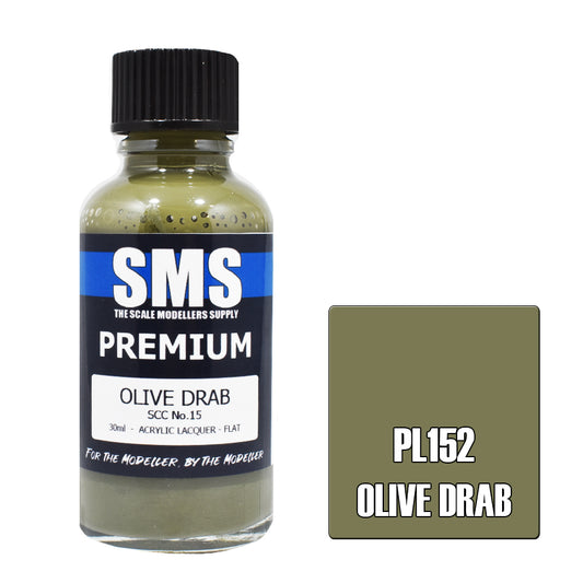 SMS Premium Acrylic Lacquer Olive Drab SCC No.15 30ml