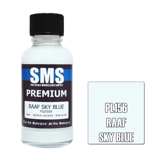 SMS Premium Acrylic Lacquer RAAF Sky Blue FS25550 30ml The Scale Modellers Supply