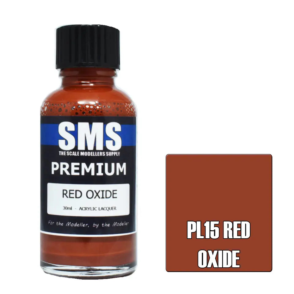 SMS Premium Acrylic Lacquer Red Oxide 30ml The Scale Modellers Supply