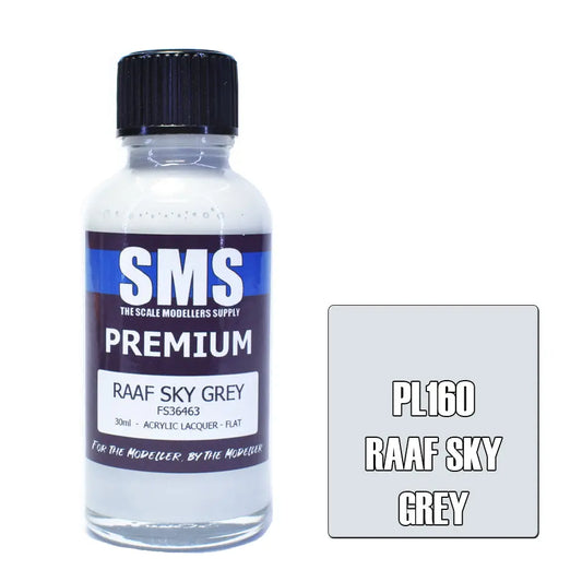 SMS Premium Acrylic Lacquer RAAF Sky Grey FS36463 30ml The Scale Modellers Supply