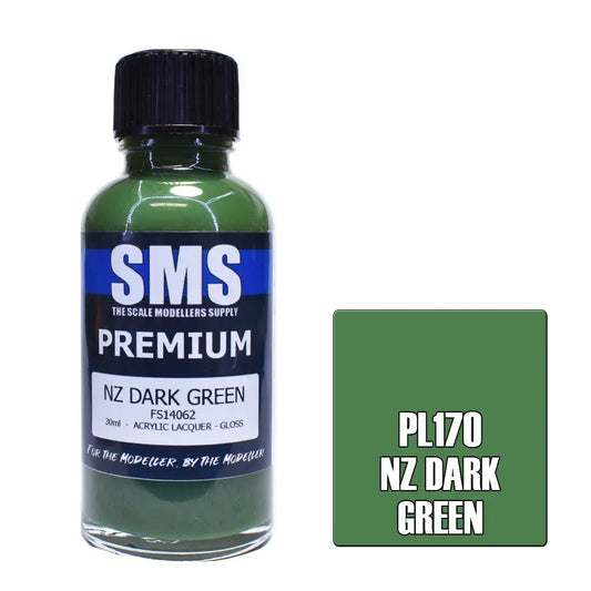 SMS Premium Acrylic NZ Dark Green FS14062 30ml The Scale Modellers Supply