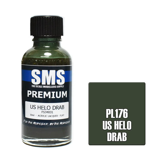 SMS Premium Acrylic US Helo Drab FS34031 30ml The Scale Modellers Supply