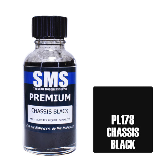 SMS Premium Acrylic Chassis Black (Semi Gloss) 30ml