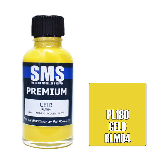 SMS Premium Acrylic Gelb RLM04 30ml The Scale Modellers Supply