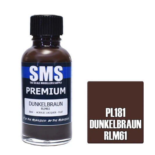 SMS Premium Acrylic Dunkelbraun RLM61 30ml The Scale Modellers Supply