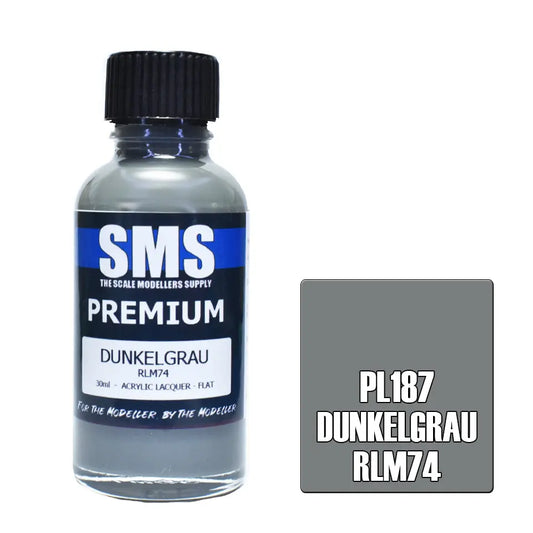 SMS Premium Acrylic Dunkelgrau RLM74 30ml The Scale Modellers Supply