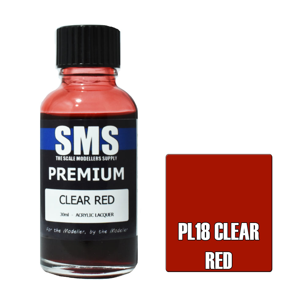 SMS Premium Acrylic Lacquer Clear Red 30ml