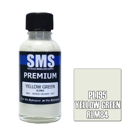 SMS Premium Acrylic Yellow Green RLM84 30ml The Scale Modellers Supply