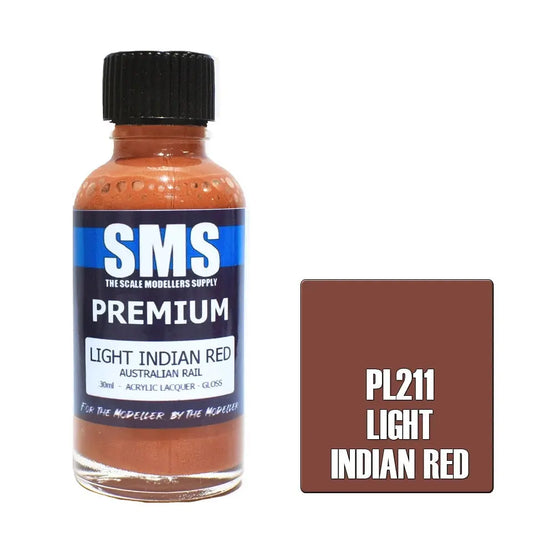 SMS Premium Acrylic Light Indian Red 30ml The Scale Modellers Supply
