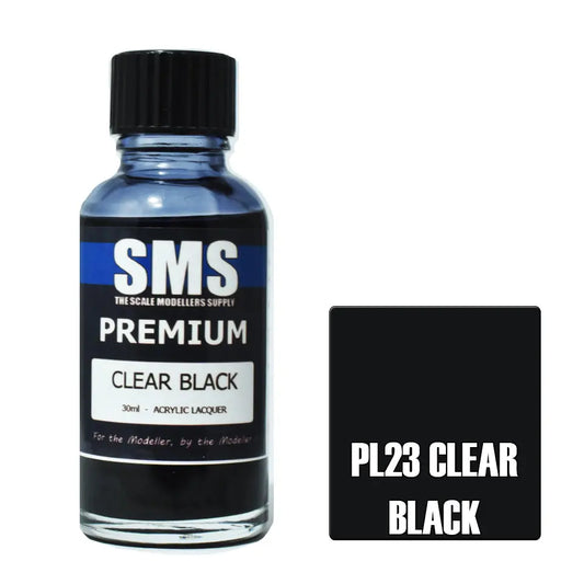 SMS Premium Acrylic Clear Black 30ml The Scale Modellers Supply