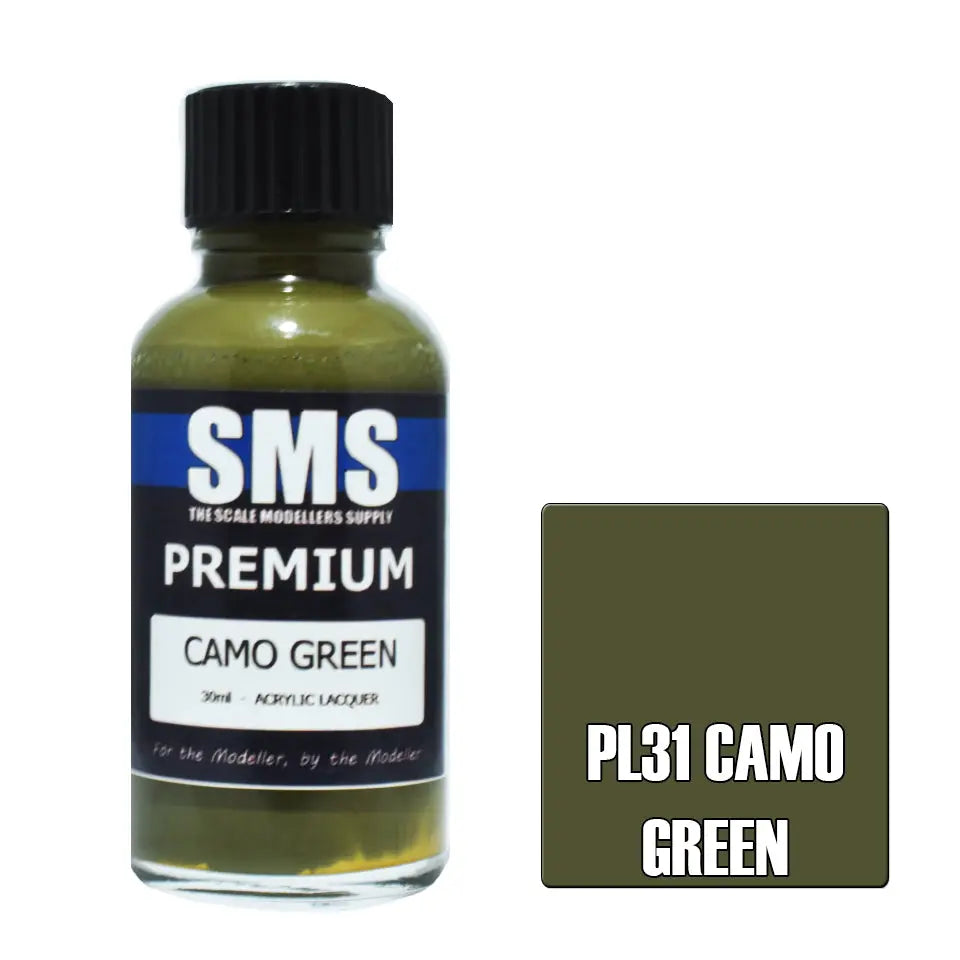 SMS Premium Acrylic Camo Green FS34088 30ml The Scale Modellers Supply