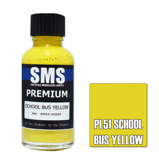SMS Premium Acrylic School Bus Yellow 30ml The Scale Modellers Supply