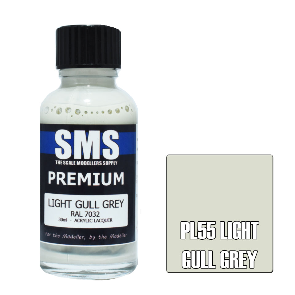 SMS Premium Acrylic Light Gull Grey RAL7032 30ml