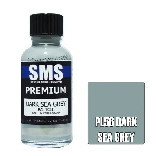 SMS Premium Acrylic Dark Sea Grey RAL7031 30ml The Scale Modellers Supply