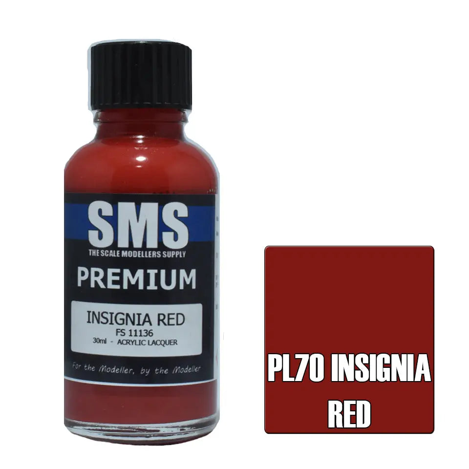 SMS Premium Acrylic Insignia Red FS11136 30ml The Scale Modellers Supply