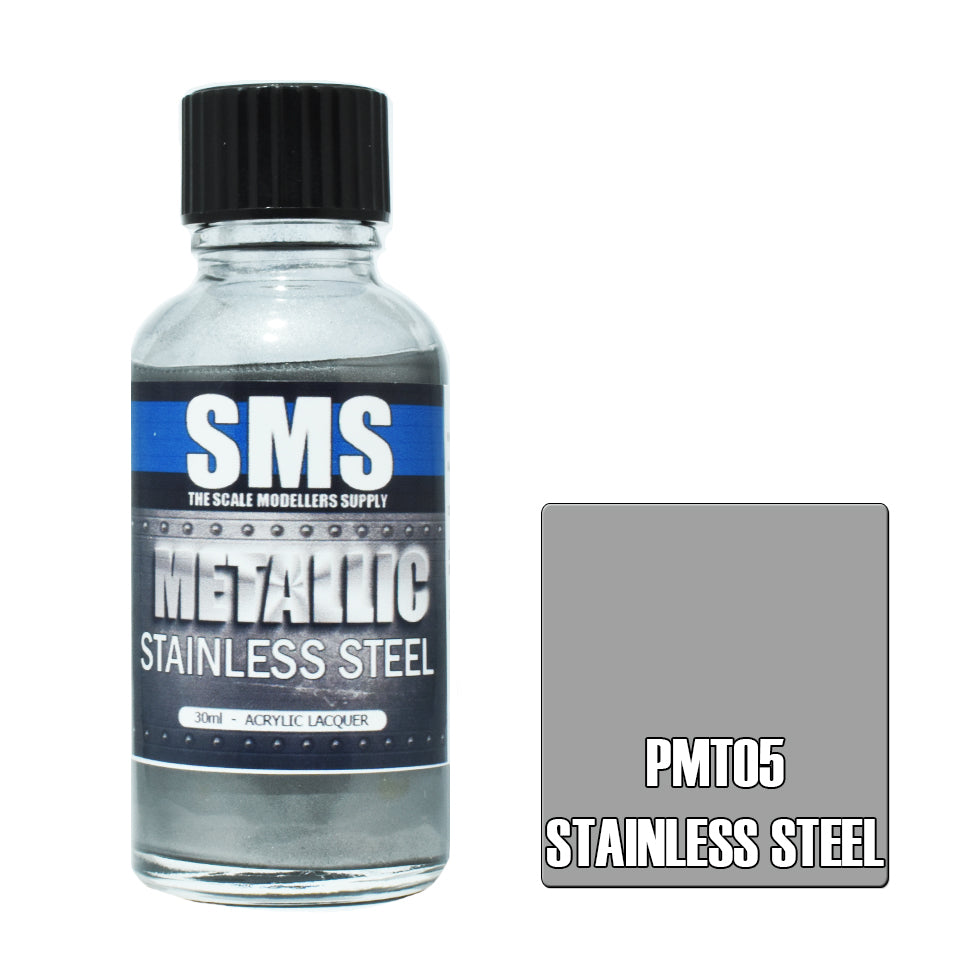 SMS Metallic Acrylic Lacquer Stainless Steel 30ml
