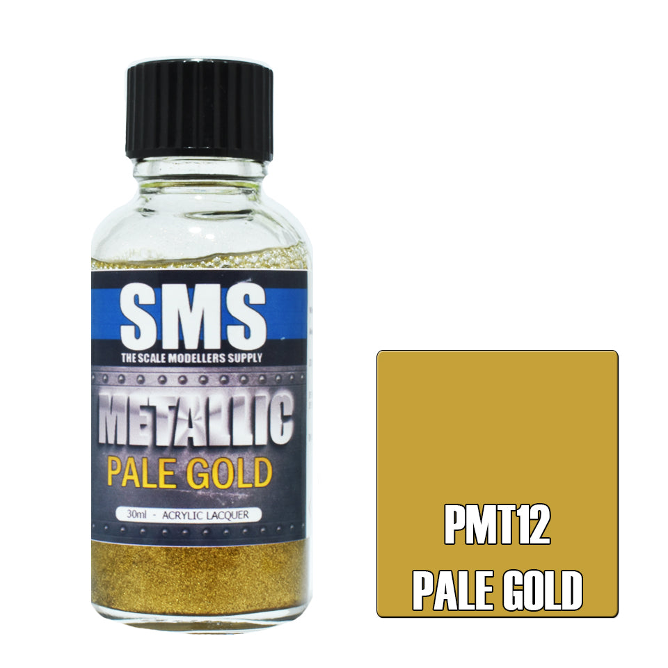 SMS Metallic Acrylic Lacquer Pale Gold 30ml