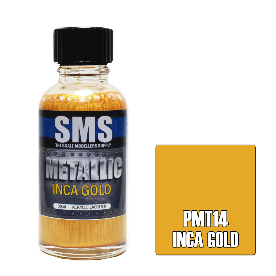 SMS Metallic Acrylic Lacquer Inca Gold 30ml