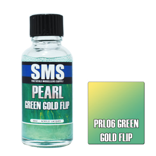 SMS Pearl Acrylic Lacquer Green Gold Flip 30ml