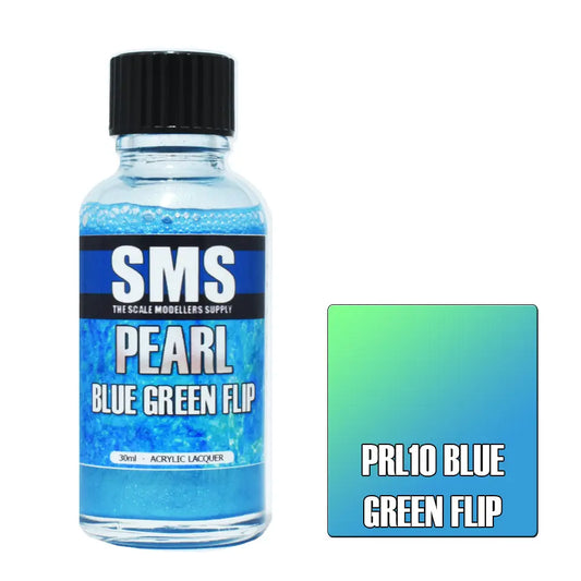 SMS Pearl Acrylic Lacquer Blue Green Flip 30ml The Scale Modellers Supply