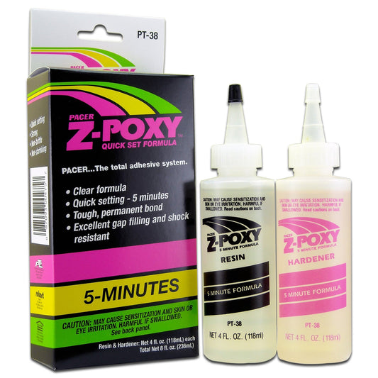 Zap-A-Gap 5-Minute Z-Poxy 8oz/236ml (set) ZAP-A-GAP