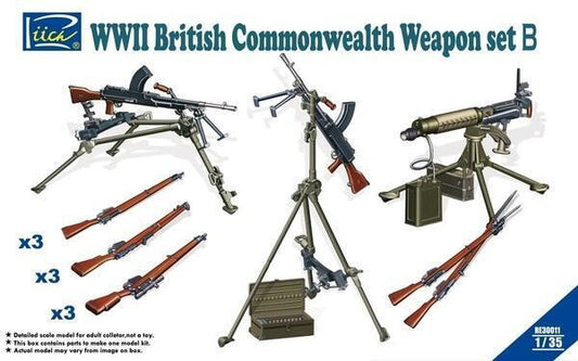Riich Models 1/35 WWII British Commonwealth Weapon Set B Plastic Model Kit