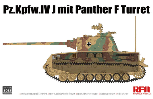 Ryefield 1:35 Pz.Kpfw.IV J w/ Panther F Turret Plastic Model Kit - Franklin Hobbies Ltd