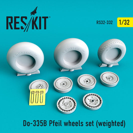 Res/Kit 1:32 D0-335B Pfeil  Wheel Set (weighted) Reskit