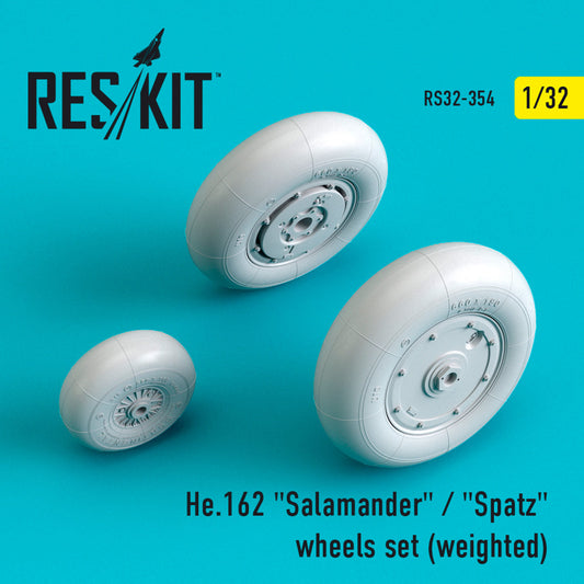 Res/Kit 1:32He.162 "Salamander" / "Spatz" Wheels Set (weighted)