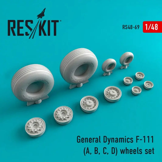Res/Kit 1:48 F-111 (A, B, C, D) wheels set (1/48)  F-111 (A, B, C, D) wheels set Res/Kit