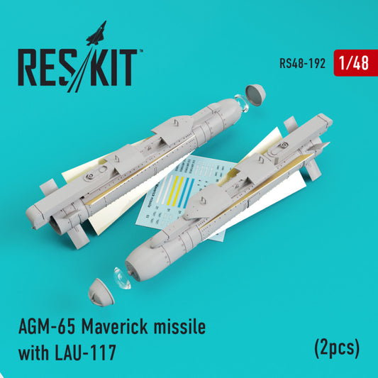 Res/Kit 1:48 AGM-65 Maverick missile with LAU-117 (2 pcs)