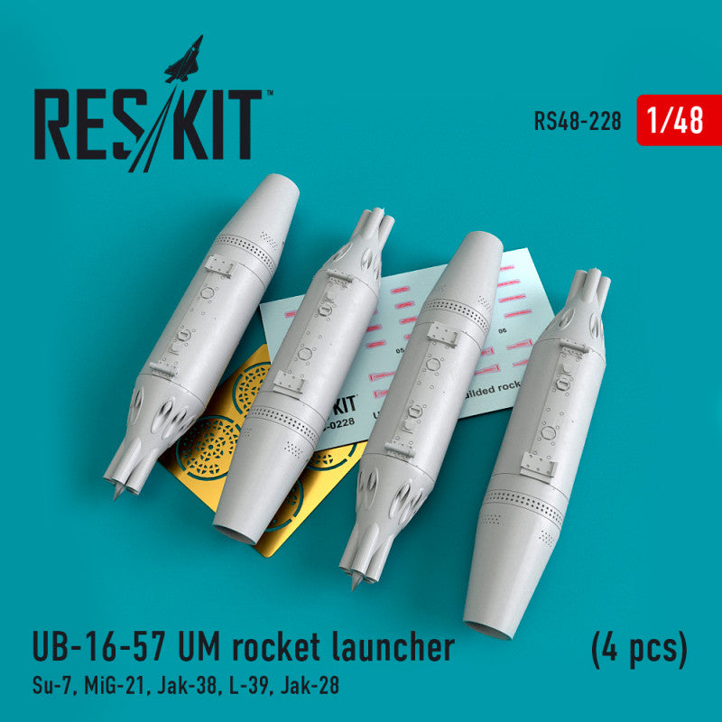 Res/Kit 1:48 UB-16-57 UM rocket launcher (4 pcs)