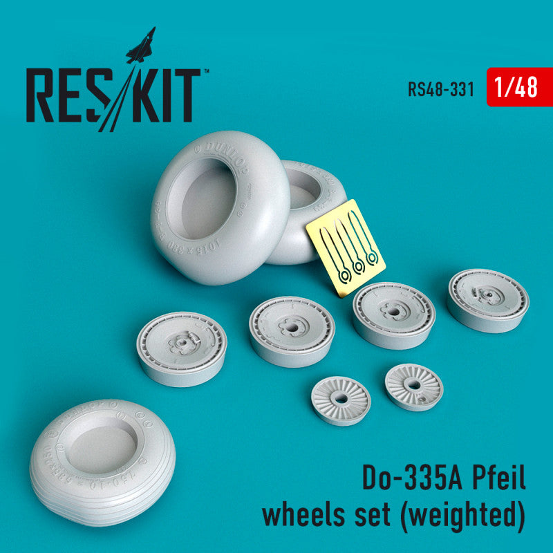 Res/Kit 1:48 Do-335А Pfeil wheels set (weighted)