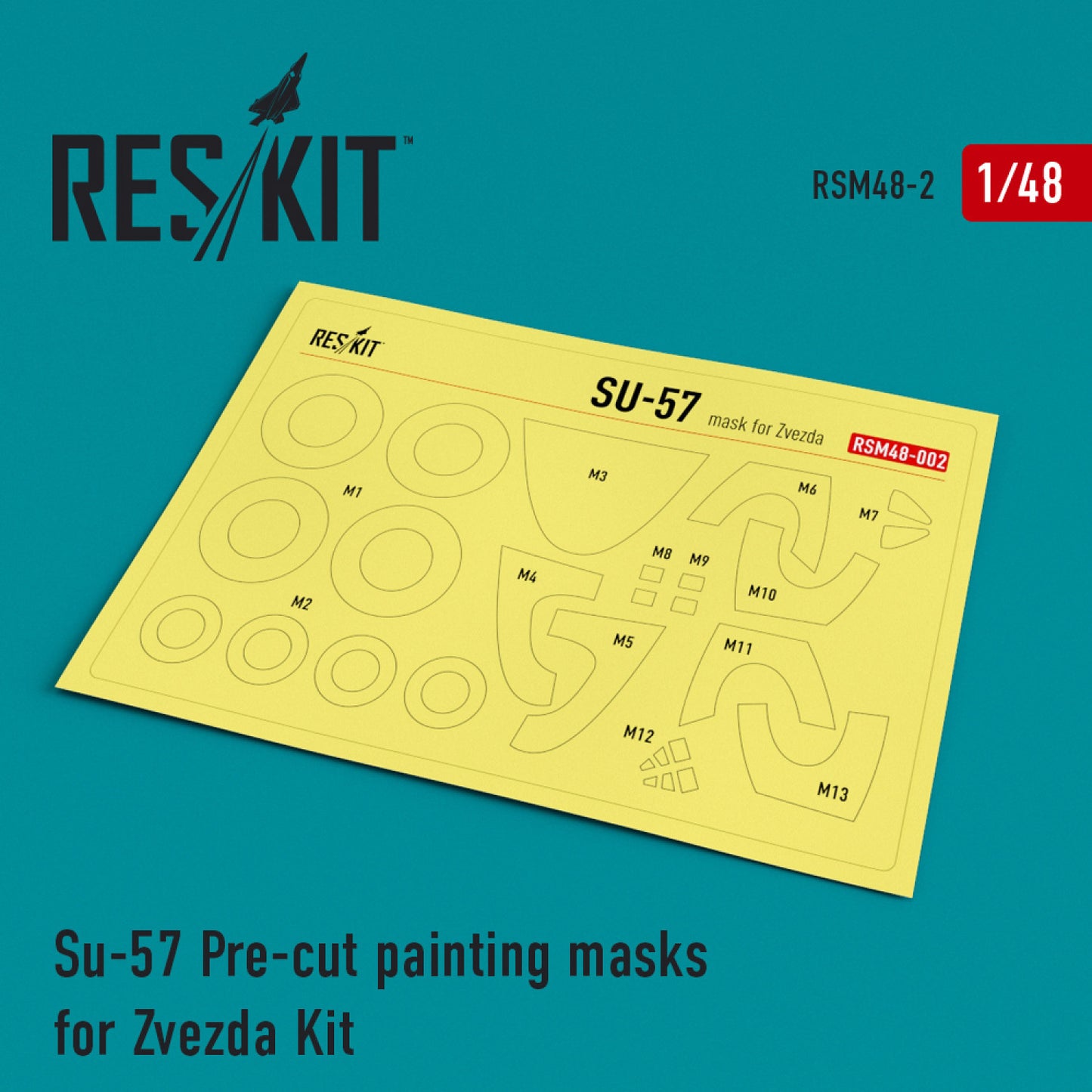 Res/Kit 1:48 Su-57 Painting Masks for Zvezda Kit