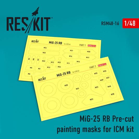 Res/Kit 1:48 MiG-25 RB Painting Masks for ICM Kit